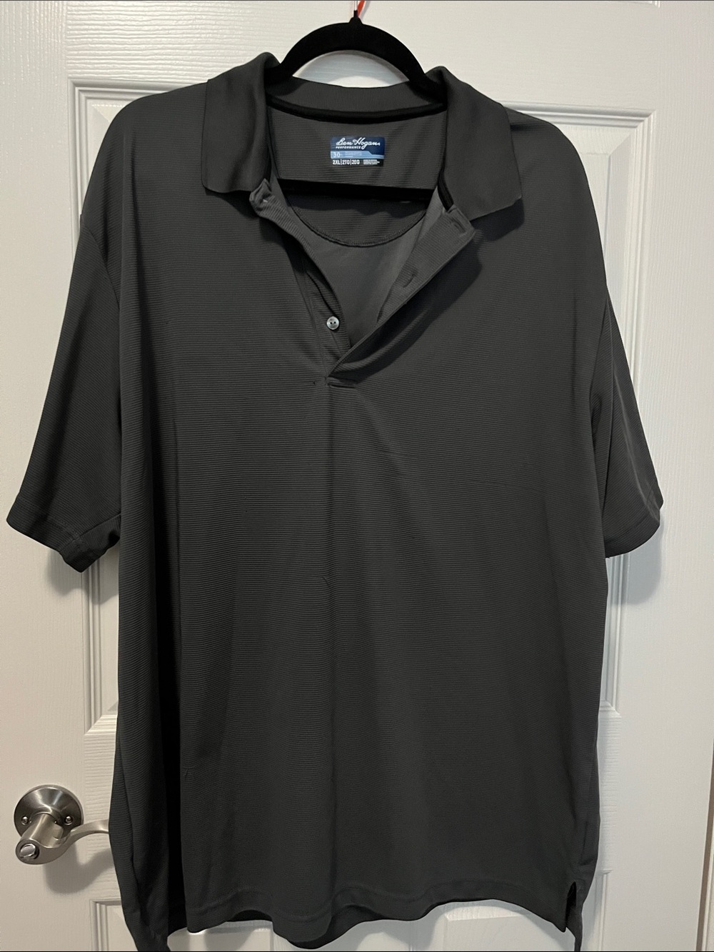 Men’s Short-Sleeve Polo Grey Business Casual Office Shirt Recycled Polyester